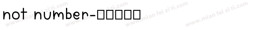 not number字体转换